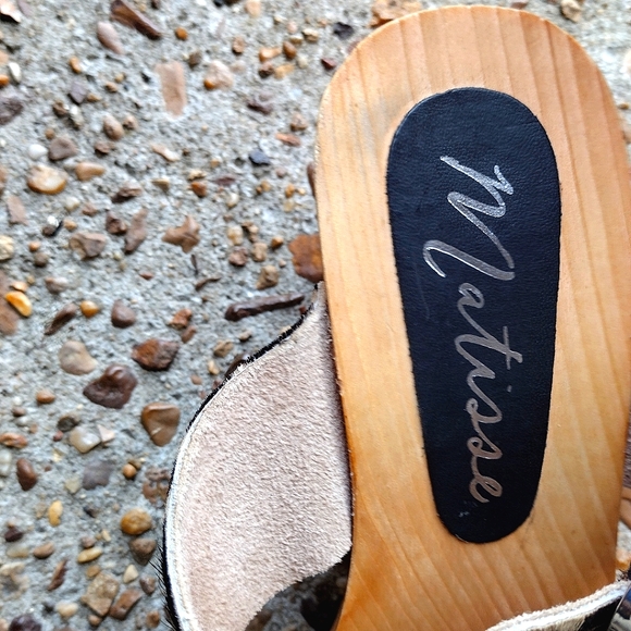 EUC Matisse giraffe print "Cherri" calf hair chunky heels - Picture 9 of 11